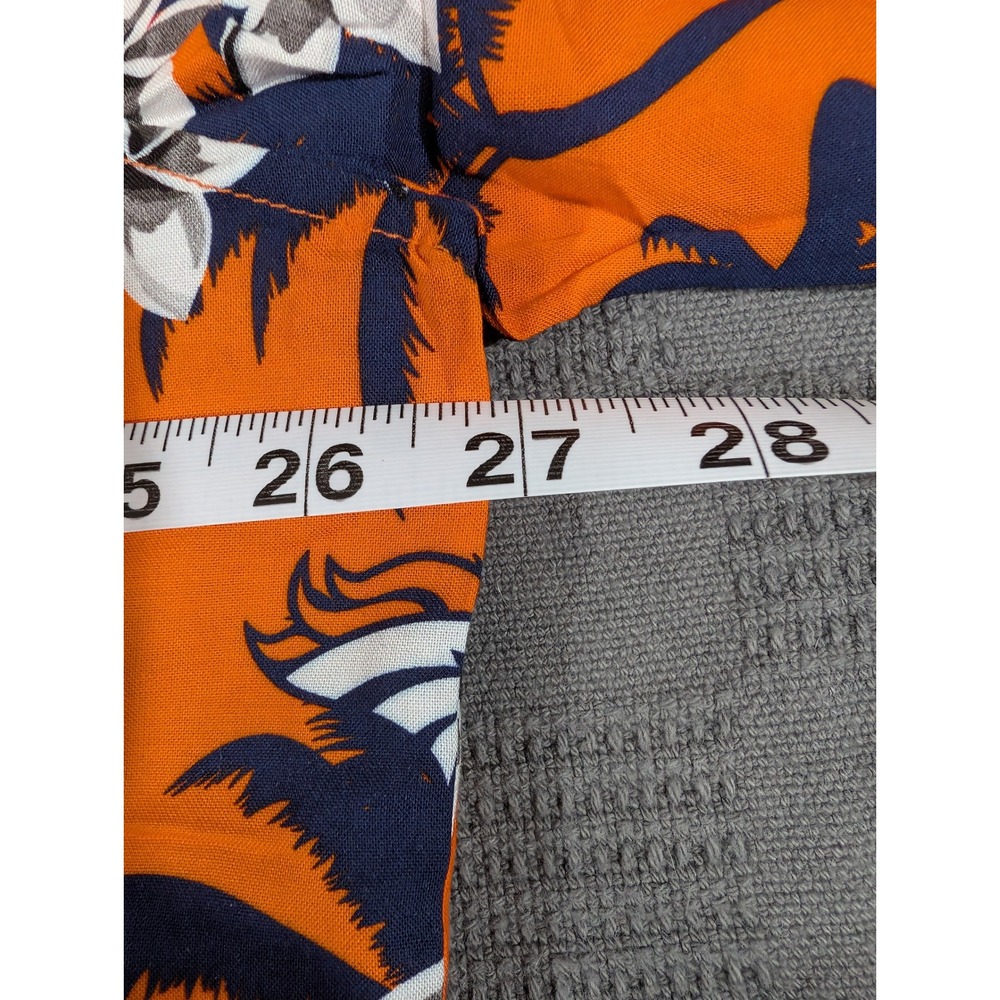 NFL Denver Broncos Hawaiian Shirt Mens 2XL Orange Tropical Floral Button Up NWT - Picture 8 of 11